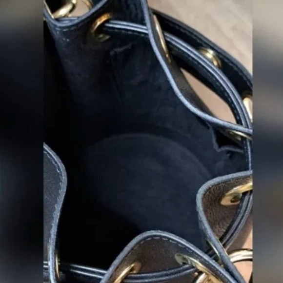 NWOT House of Harlow 1960 Black Mini Bag with Gold Accents - Picture 7 of 15